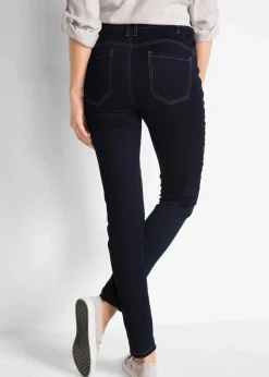 bonprix Bekleidung·Shirts & Tops|Jeans^Slim-Fit-Jeans High Waist, Super Stretch dark denim