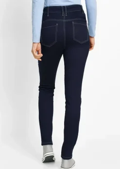 bonprix Bekleidung·Shirts & Tops|Jeans^Slim-Fit-Jeans High Waist, Super Stretch dark denim