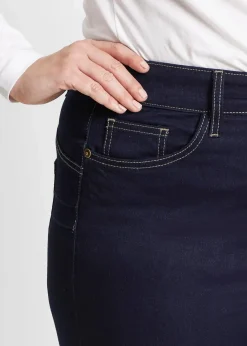 bonprix Bekleidung·Shirts & Tops|Jeans^Slim-Fit-Jeans High Waist, Super Stretch dark denim