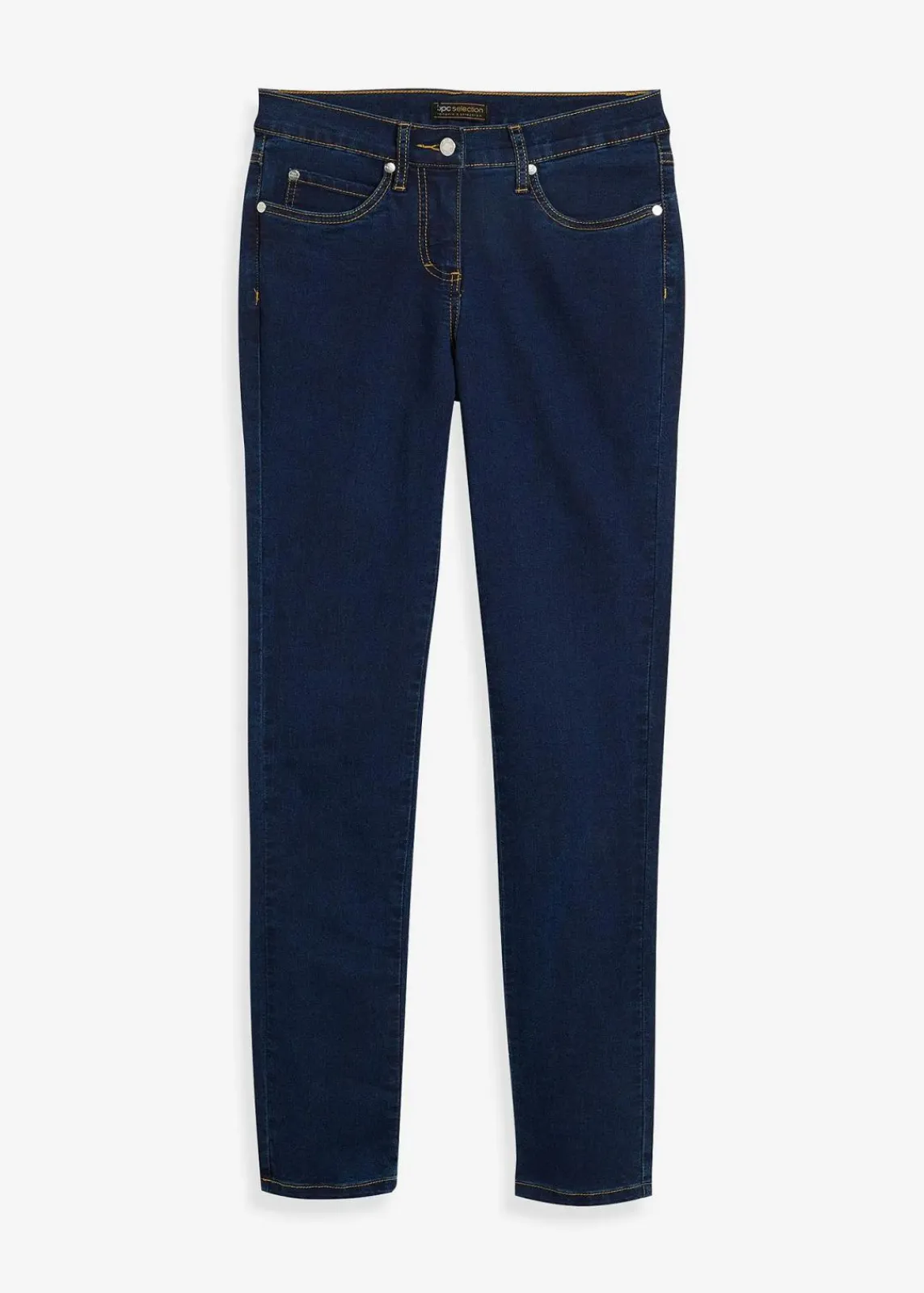 bonprix Jeans|Kurzgrößen^Slim-Fit-Jeans Mid Waist, Super Stretch darkblue stone