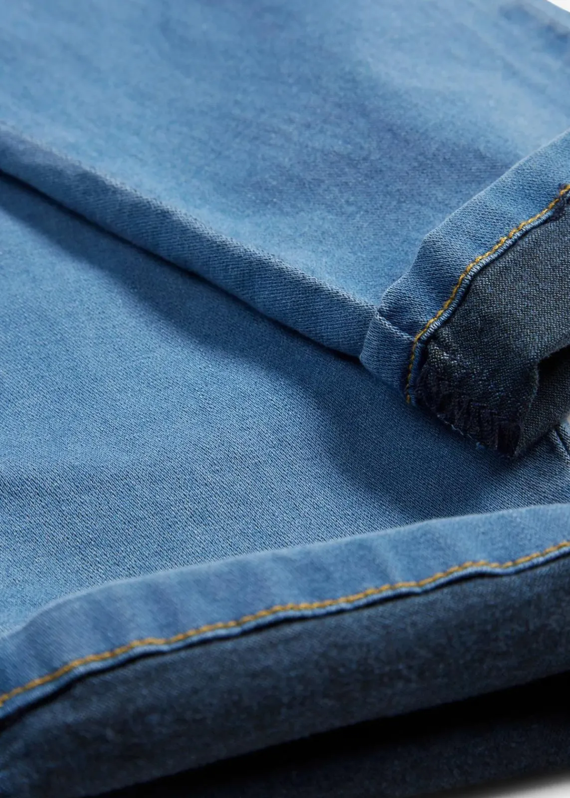 bonprix Jeans|Kurzgrößen^Slim-Fit-Jeans Mid Waist, Super Stretch blue stone