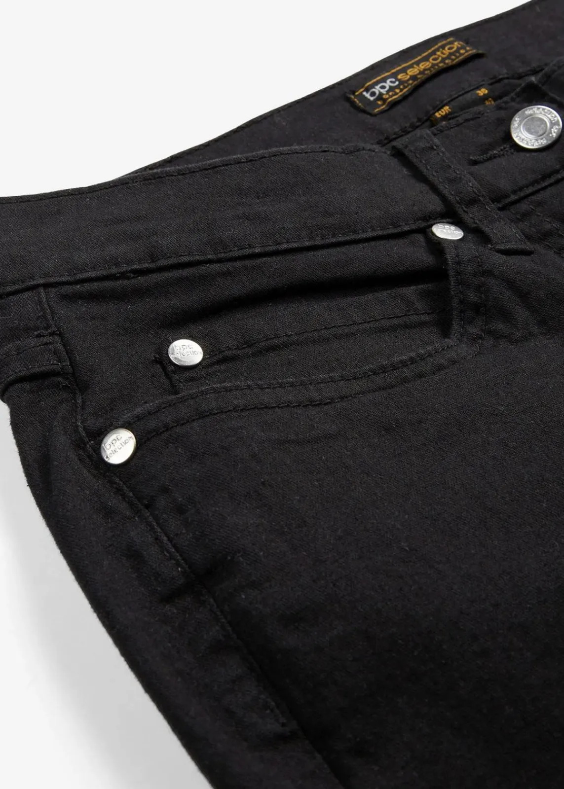 bonprix Kurzgrößen|Bekleidung·Shirts & Tops^Slim-Fit-Jeans Mid Waist, Super Stretch black stone