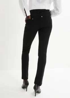 bonprix Jeans|Kurzgrößen^Slim-Fit-Jeans Mid Waist, Super Stretch black stone