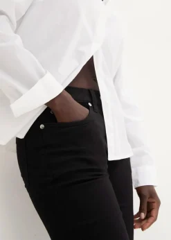 bonprix Jeans|Kurzgrößen^Slim-Fit-Jeans Mid Waist, Super Stretch black stone