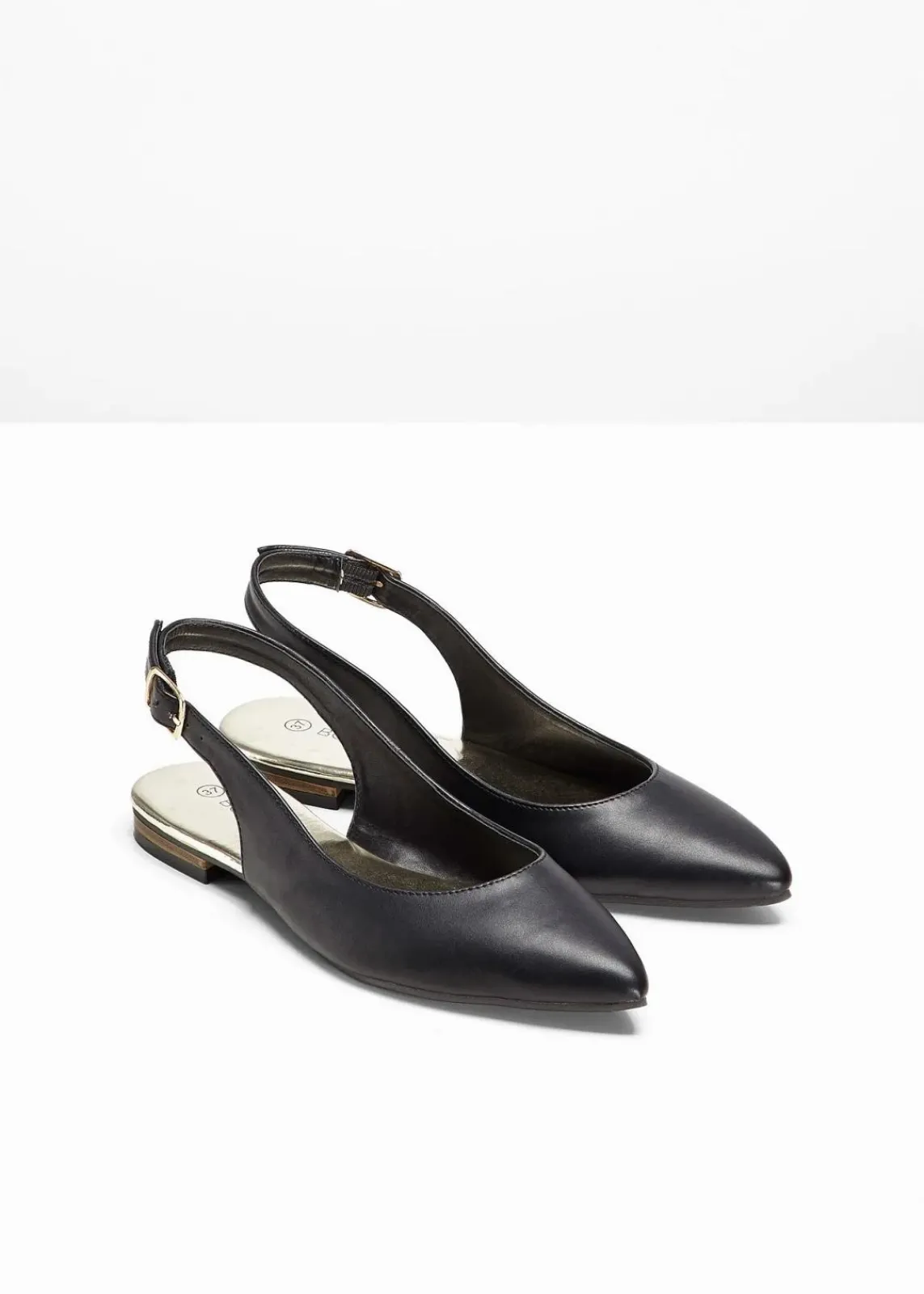 bonprix Sommerschuhe^Sling-Ballerinas schwarz