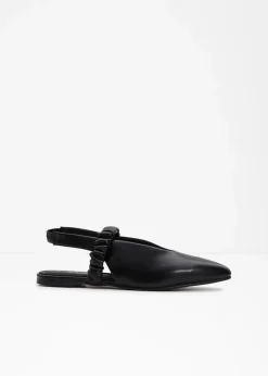 bonprix Sommerschuhe^Sling-Ballerinas mit Raffung schwarz