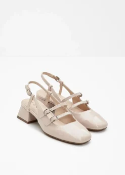 bonprix Pumps^Slingpumps in Lack-Optik softbeige