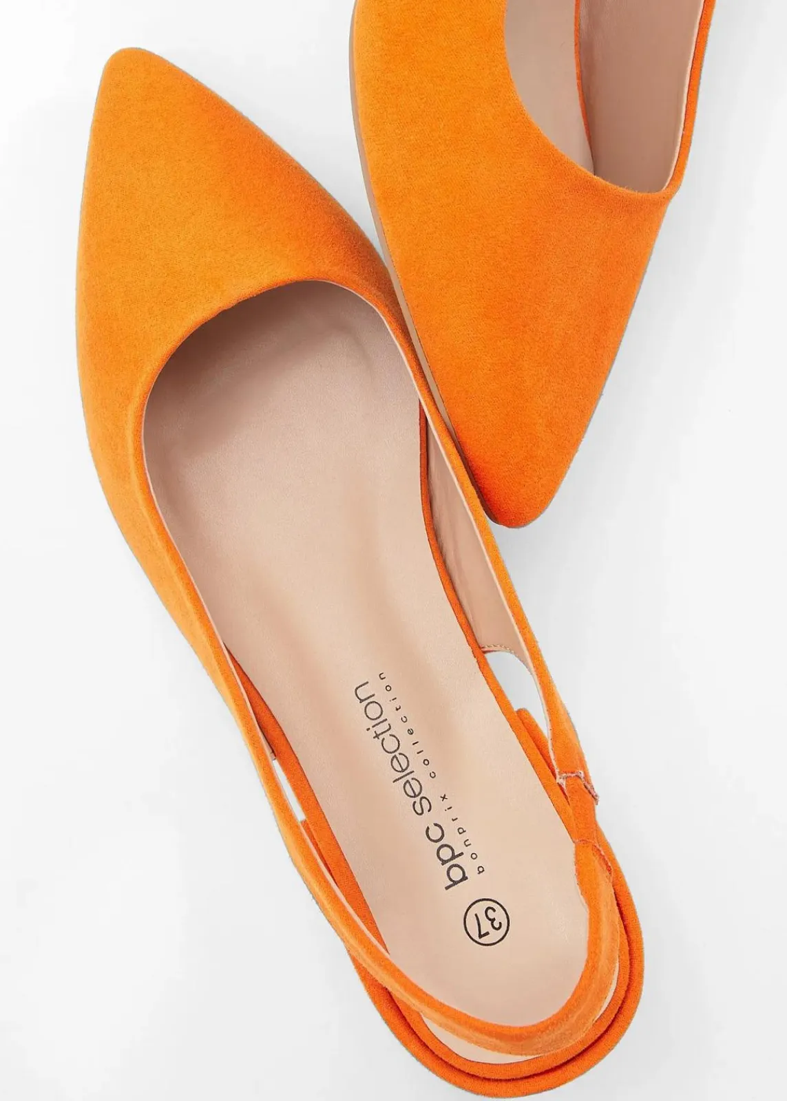 bonprix Pumps|Schuhe & Accessoires In Spezialgrößen·Elastischer Schaft^Slingpumps mit flachem Absatz orange