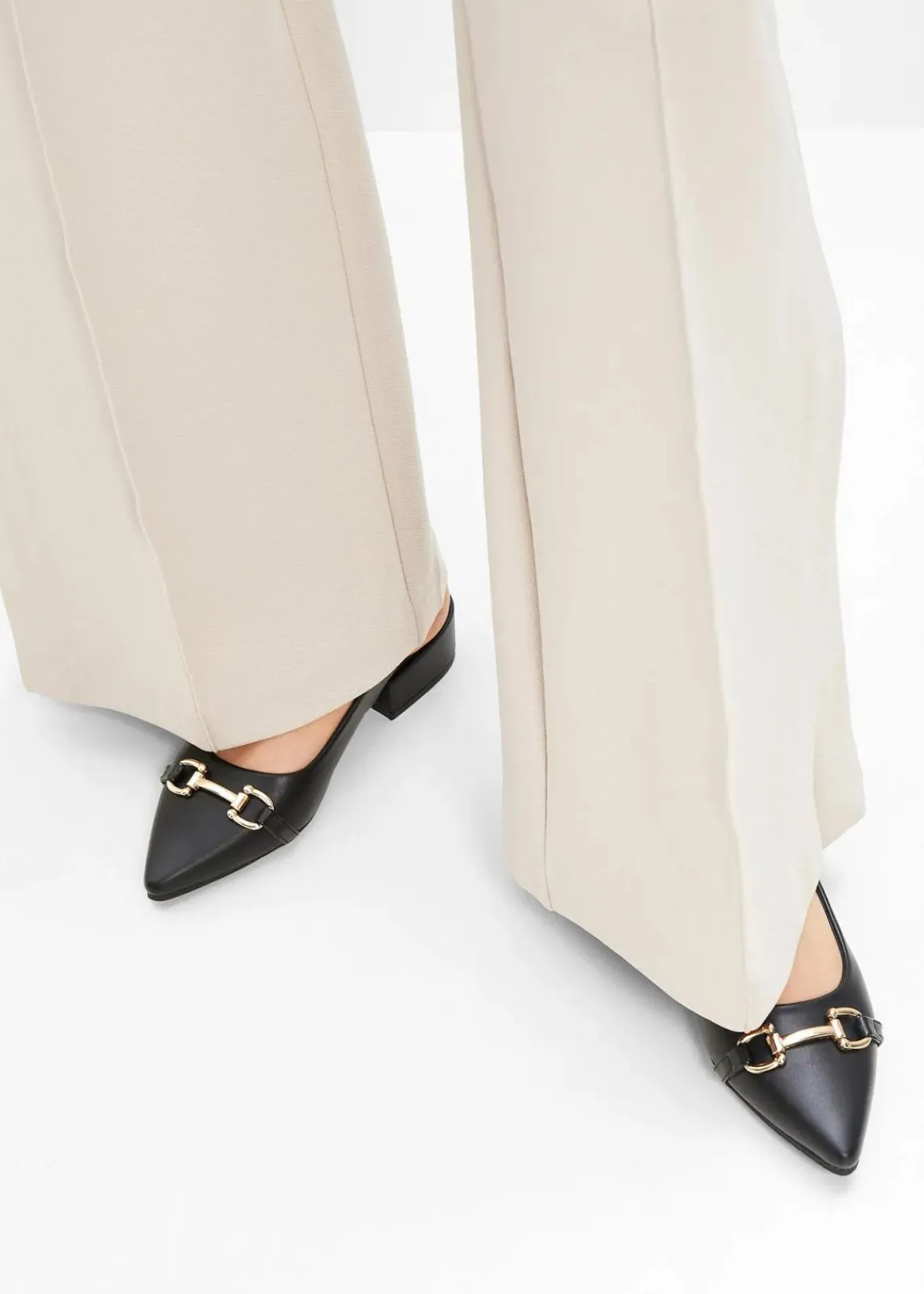 bonprix Pumps^Slingpumps mit flachem Absatz schwarz