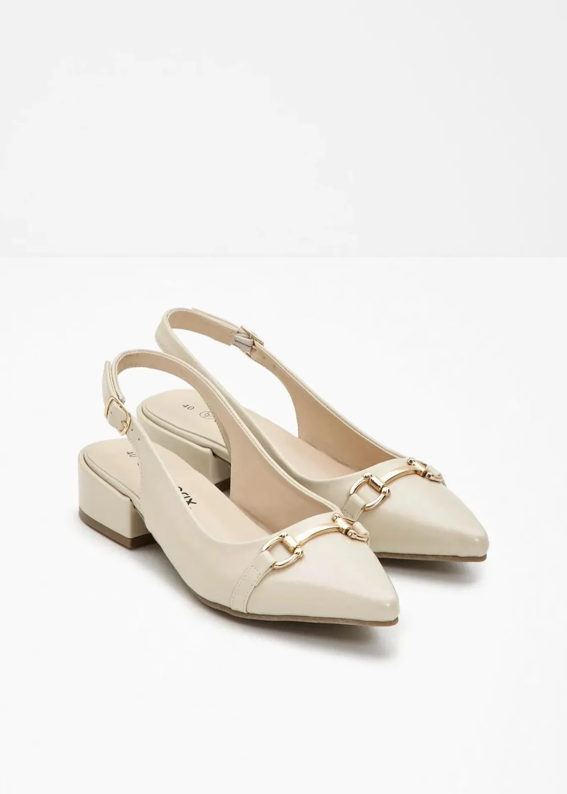 bonprix Pumps^Slingpumps mit flachem Absatz beige