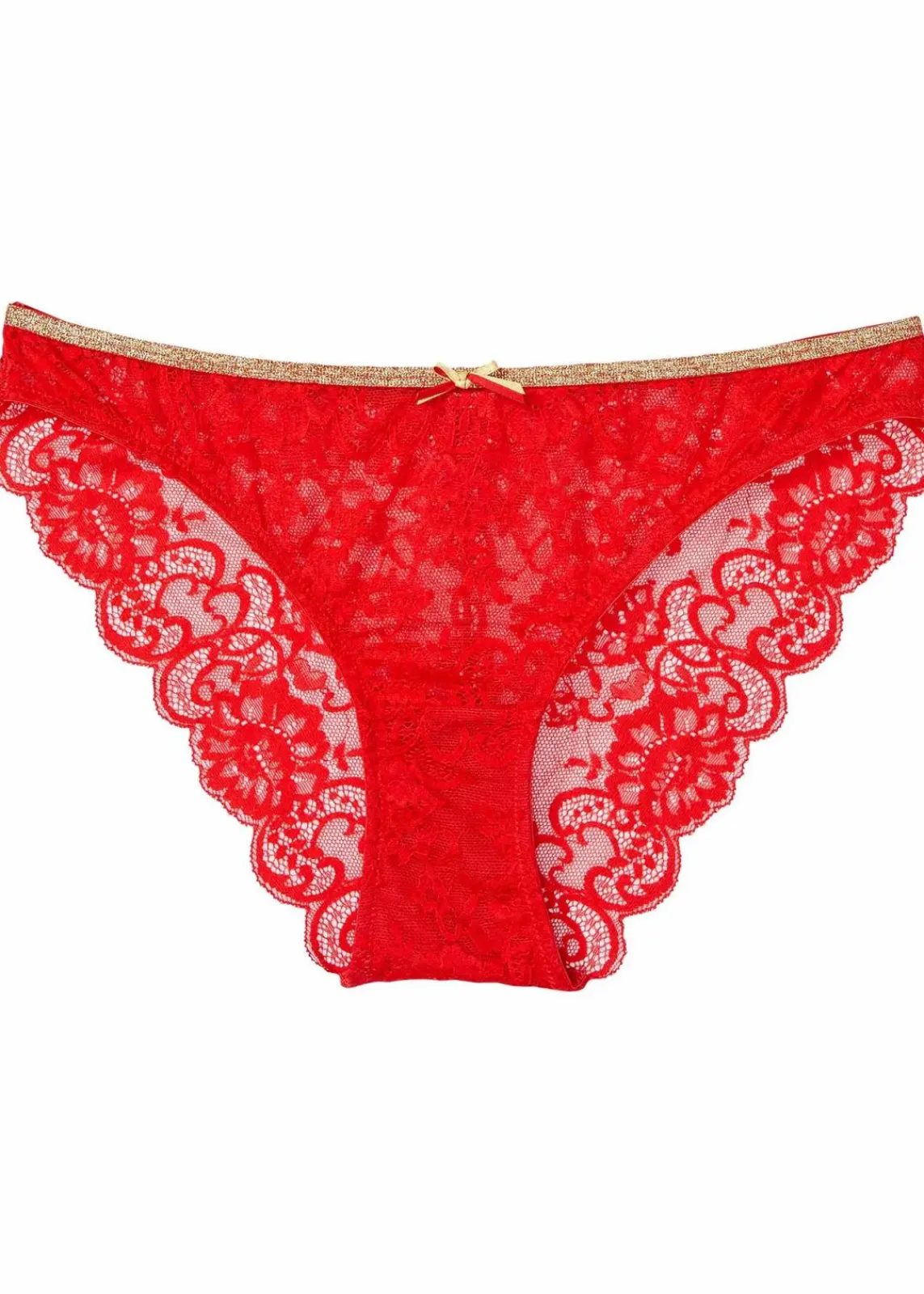 bonprix Wäsche·Dessous|Wäsche·Höschen^Slip aus recyceltem Polyamid rot/gold glitzer