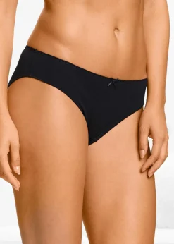 bonprix Wäsche·Basics|Wäsche·Baumwollunterwäsche^Slip (6er Pack) schwarz