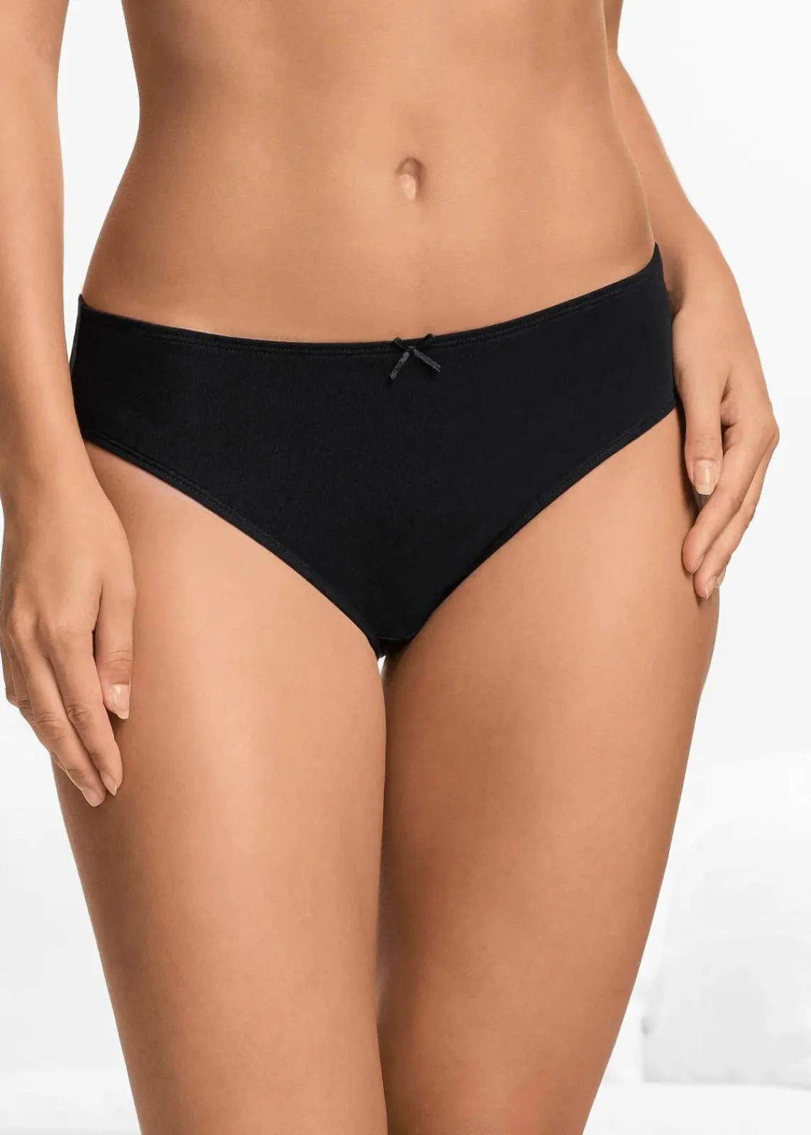 bonprix Wäsche·Basics|Wäsche·Baumwollunterwäsche^Slip (6er Pack) schwarz