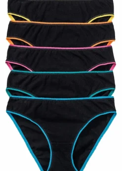 bonprix Höschen|Baumwollunterwäsche^Slip (5er Pack) schwarz + bunt