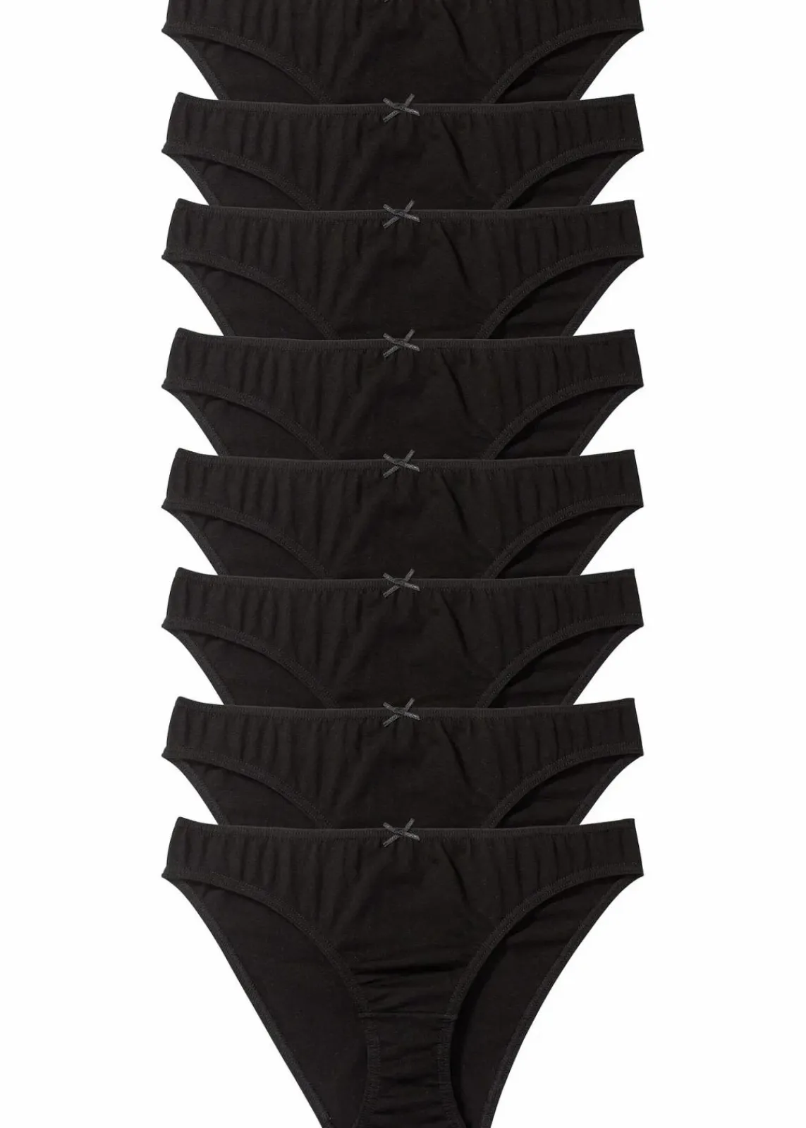 bonprix Wäsche·Baumwollunterwäsche|Wäsche·Höschen^Slip (8er Pack) schwarz