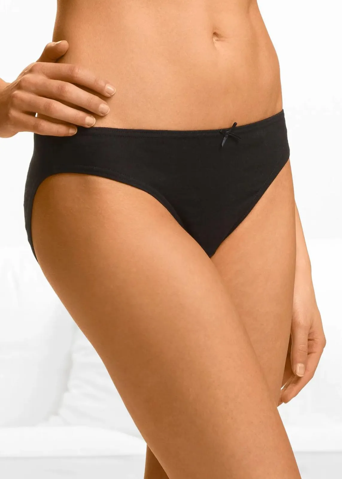 bonprix Wäsche·Baumwollunterwäsche|Wäsche·Höschen^Slip (8er Pack) schwarz