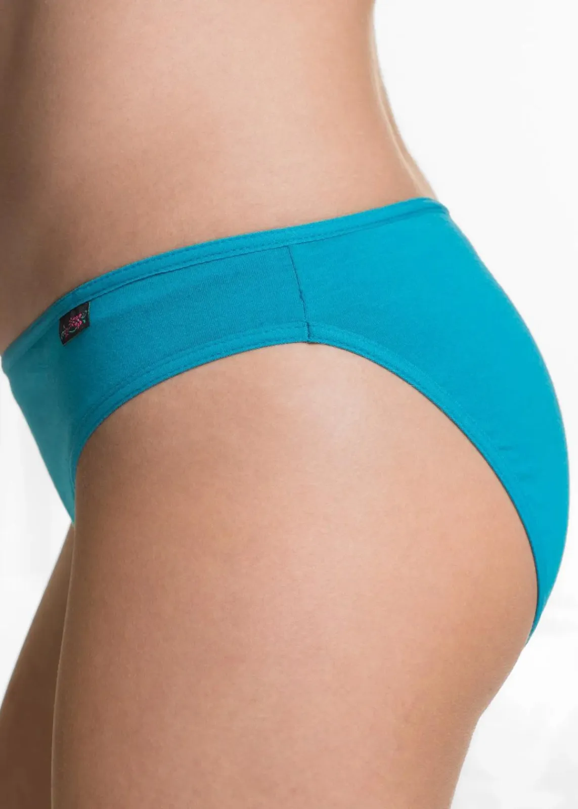 bonprix Wäsche·Basics|Wäsche·Baumwollunterwäsche^Slip (6er Pack) blau + türkis