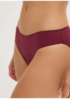 bonprix Wäsche·Baumwollunterwäsche|Wäsche·Höschen^Slip mit Bio-Baumwolle (4er Pack) schwarz + pazifikblau+pfeffergrün+burgundrot