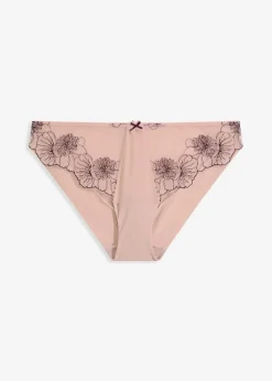 bonprix Dessous|Höschen^Slip mit zarter Stickerei mattrosa/beere