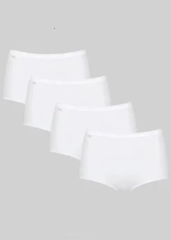 Sloggi Wäsche·Baumwollunterwäsche|Wäsche·Höschen^Basic+ Maxislip (4er Pack) 4x weiß