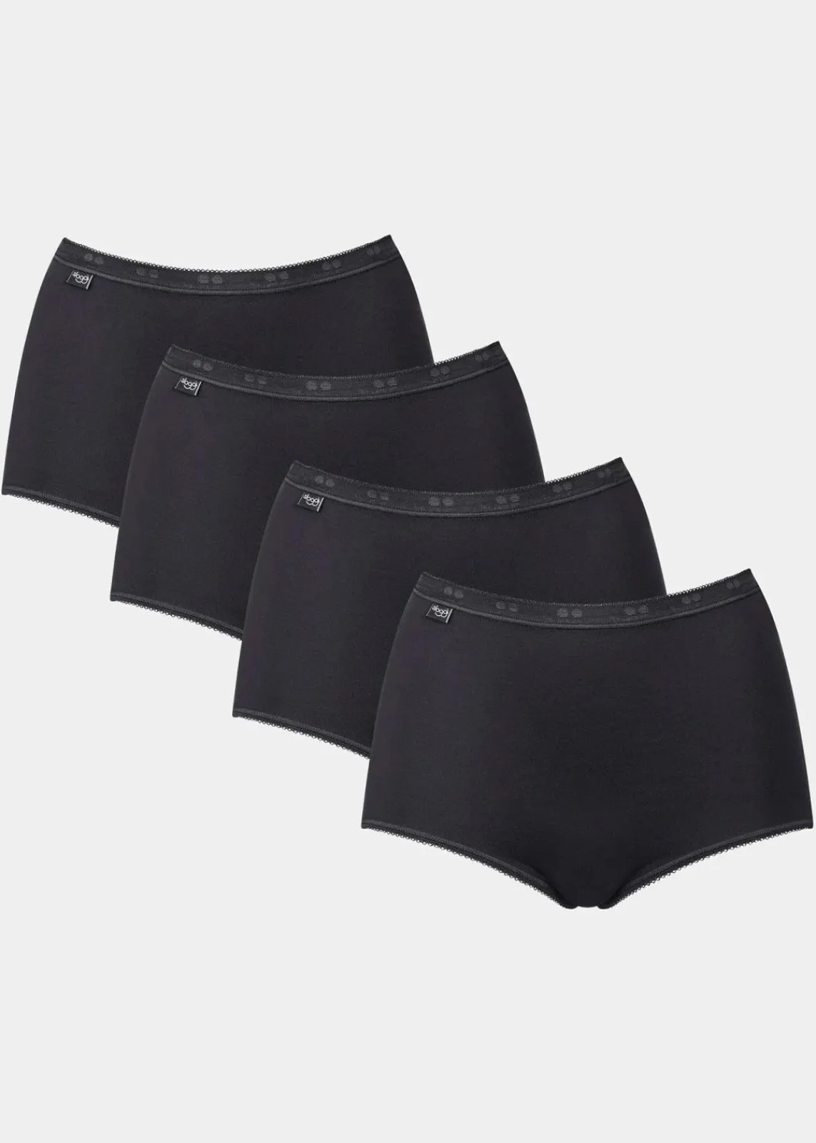 Sloggi Wäsche·Baumwollunterwäsche|Baumwollunterwäsche^Basic+ Maxislip (4er Pack) 4x schwarz