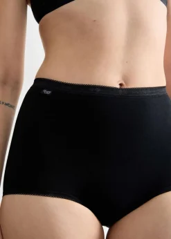 Sloggi Wäsche·Baumwollunterwäsche|Baumwollunterwäsche^Basic+ Maxislip (4er Pack) 4x schwarz