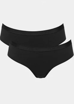 Sloggi Wäsche·Baumwollunterwäsche|Wäsche·Höschen^GO Casual Hipster (2er Pack) 2x schwarz