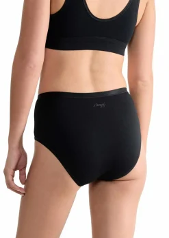 Sloggi Wäsche·Baumwollunterwäsche|Baumwollunterwäsche^GO Daily Cotton Midi Slip (3er Pack) 3x schwarz