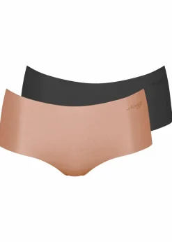 Sloggi Wäsche·Höschen|Sloggi^ZERO Microfibre 2.0 Short (2er Pack) braun + schwarz