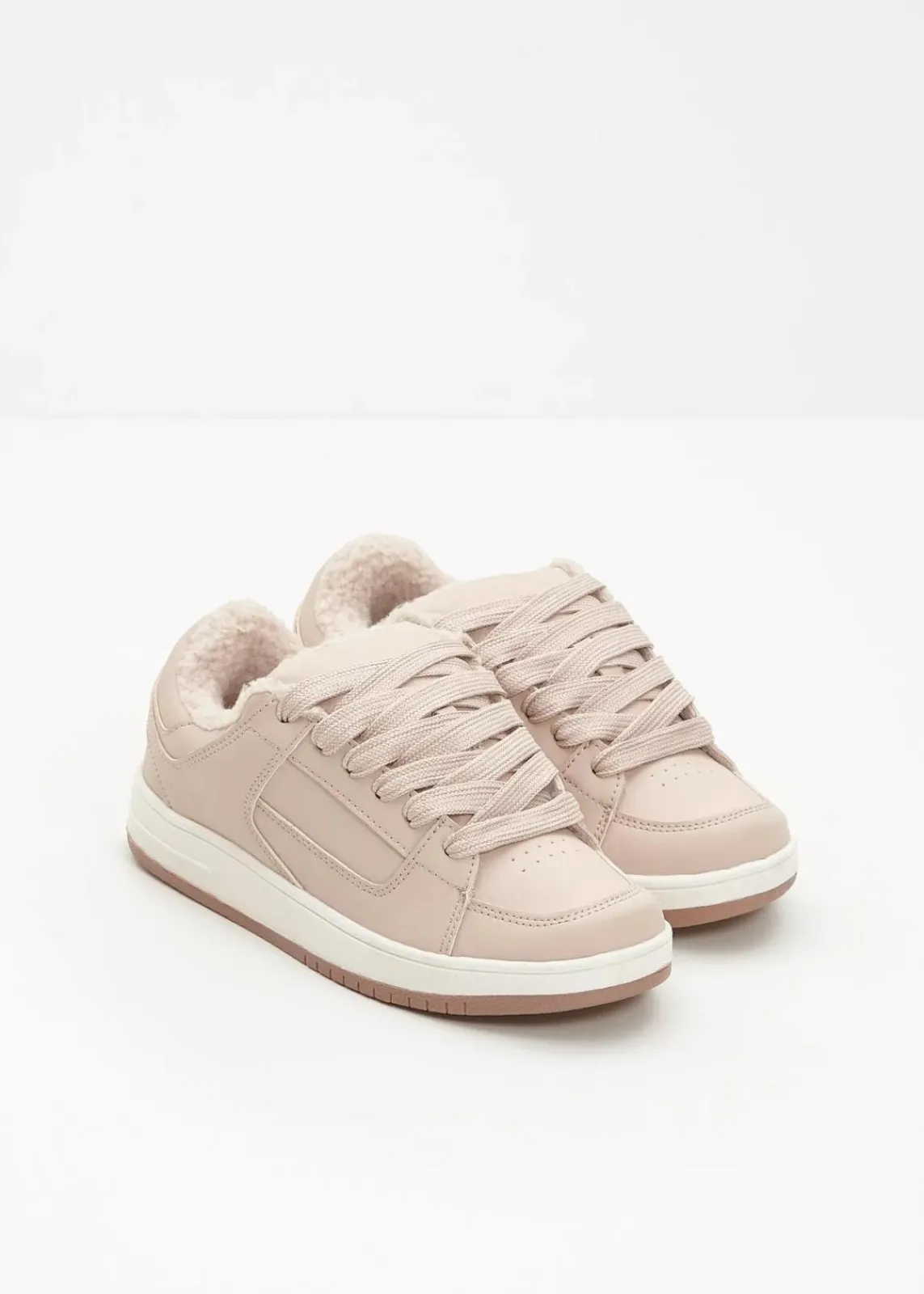 bonprix Gefütterte Winterschuhe|Sneaker^Sneaker kieselbeige