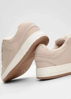 bonprix Gefütterte Winterschuhe|Sneaker^Sneaker kieselbeige