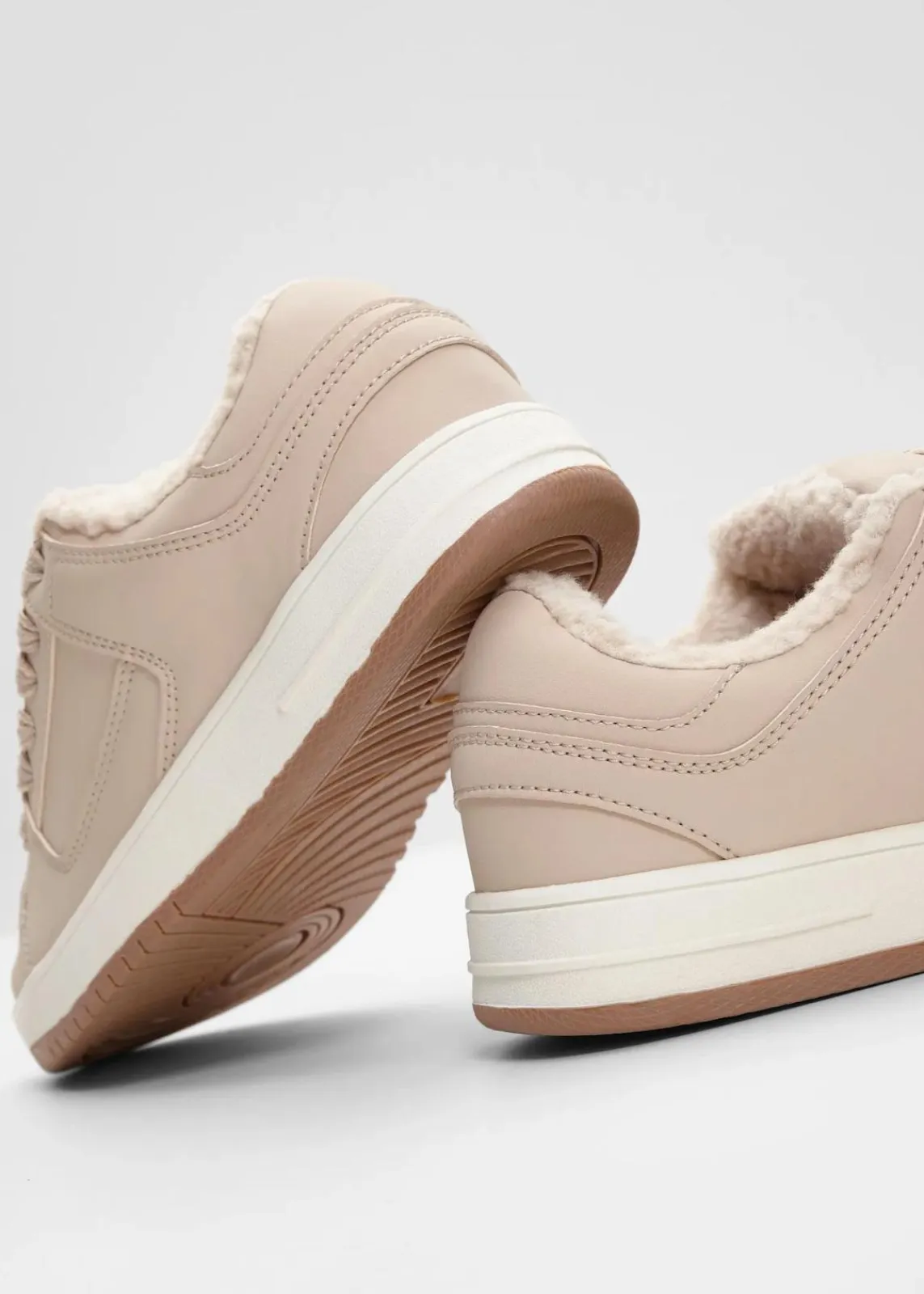 bonprix Gefütterte Winterschuhe|Sneaker^Sneaker kieselbeige