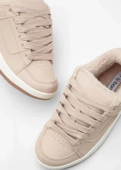 bonprix Gefütterte Winterschuhe|Sneaker^Sneaker kieselbeige