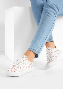 bonprix Sneaker|Schuhe & Accessoires In Spezialgrößen·Schuhe In Übergröße^Sneaker weiß/rot geblümt