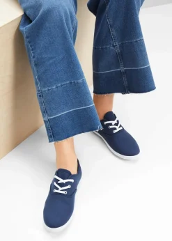bonprix Schuhe & Accessoires In Spezialgrößen·Schuhe In Übergröße|Sneaker^Sneaker aus Baumwoll-Canvas dunkelblau