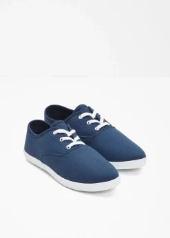 bonprix Schuhe & Accessoires In Spezialgrößen·Schuhe In Übergröße|Sneaker^Sneaker aus Baumwoll-Canvas dunkelblau