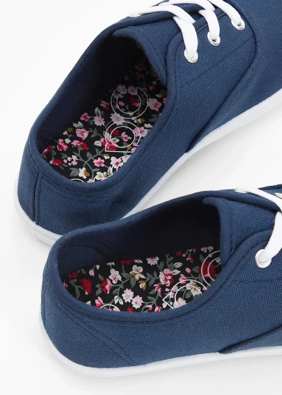 bonprix Schuhe & Accessoires In Spezialgrößen·Schuhe In Übergröße|Sneaker^Sneaker aus Baumwoll-Canvas dunkelblau