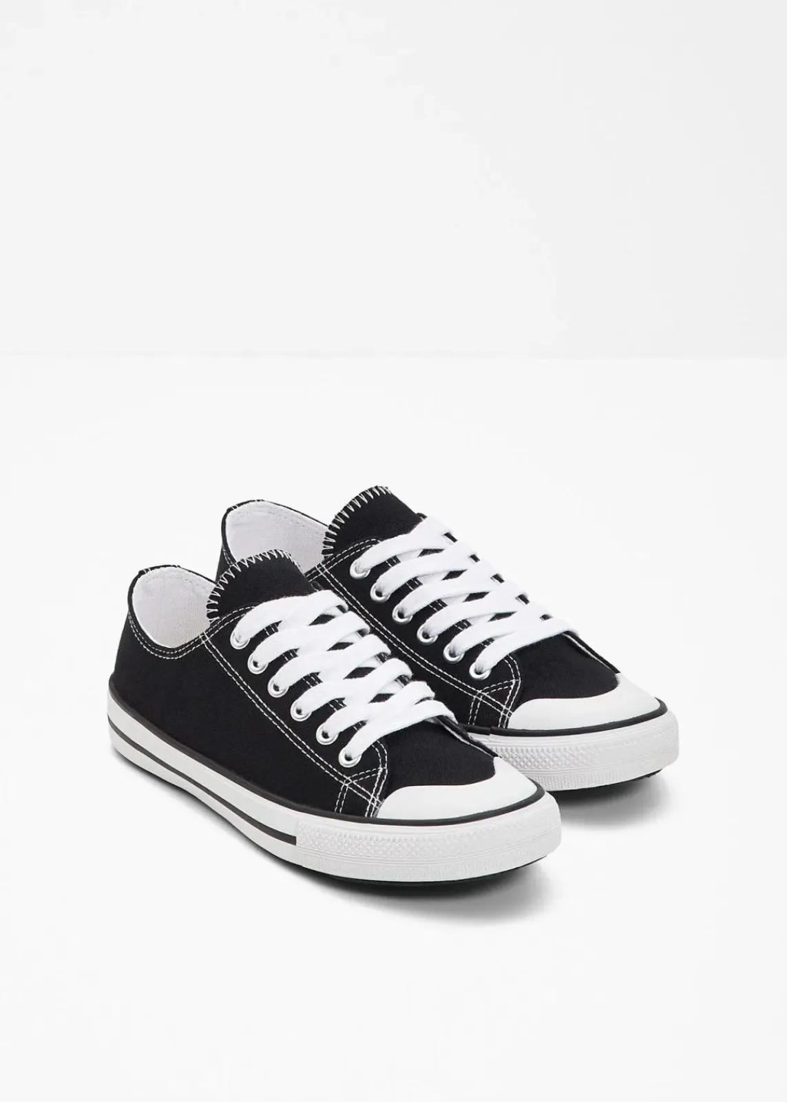 bonprix Sneaker^Sneaker aus Baumwoll-Canvas schwarz