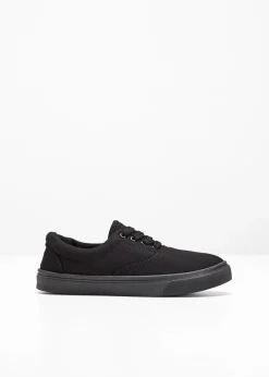 bonprix Sneaker|Sneaker^Sneaker aus Baumwoll-Canvas schwarz
