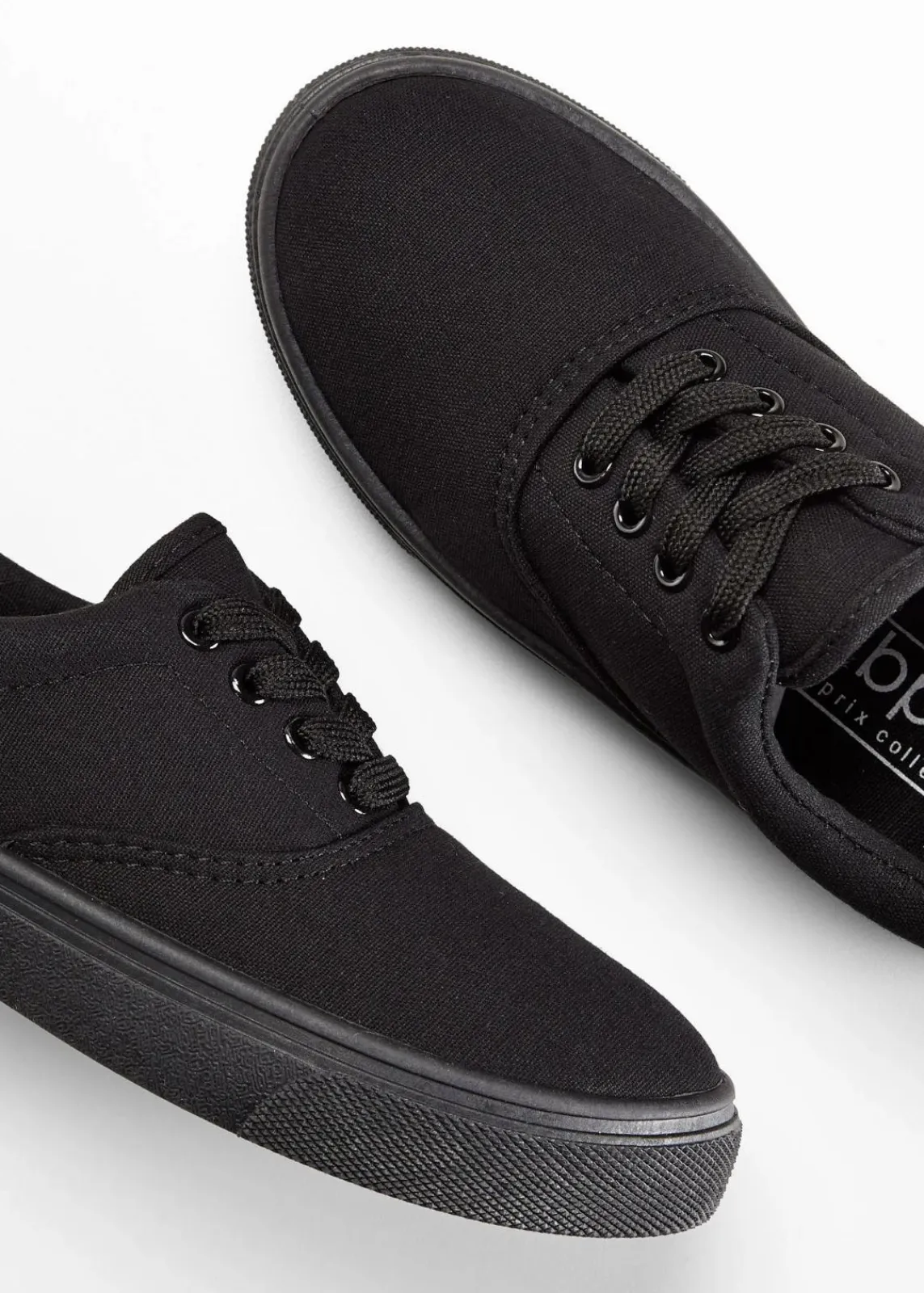 bonprix Sneaker|Sneaker^Sneaker aus Baumwoll-Canvas schwarz