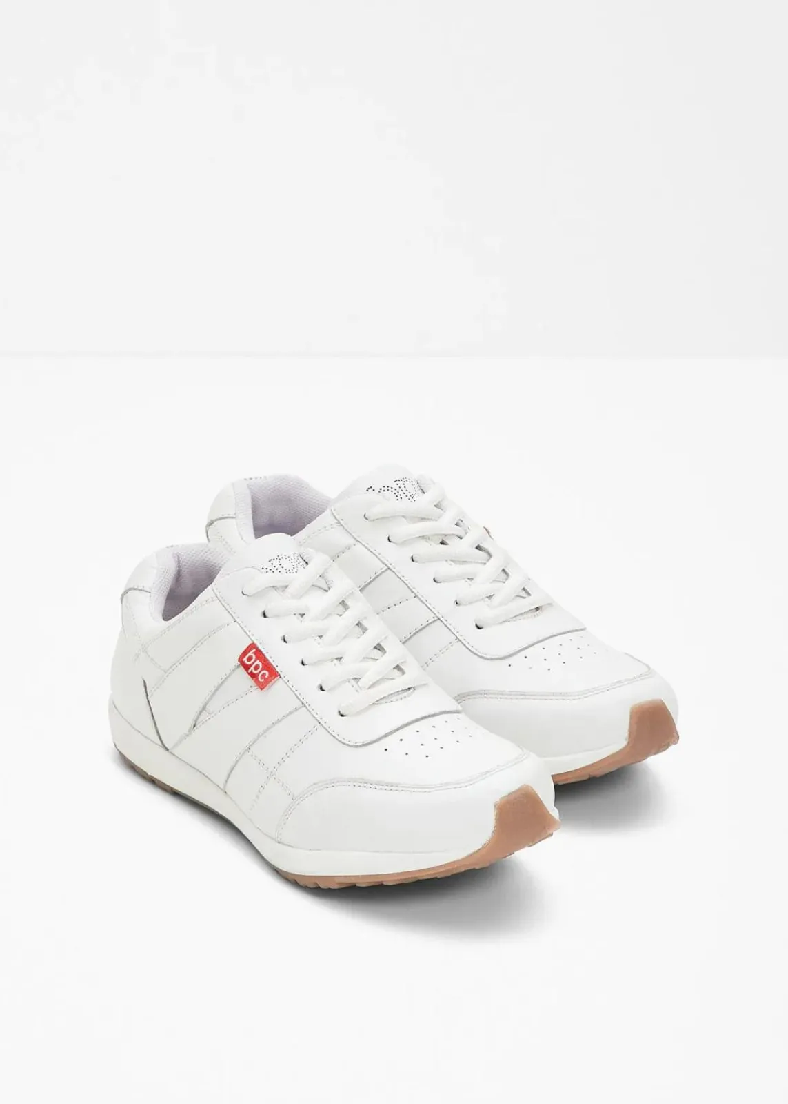 bonprix Nachhaltigere Materialien|Schuhe & Accessoires In Spezialgrößen·Schuhe In Übergröße^Sneaker aus Leder weiß