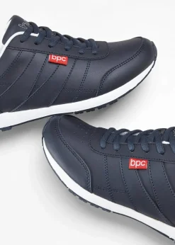 bonprix Sport- & Trekkingschuhe|Sneaker^Sneaker aus Leder dunkelblau