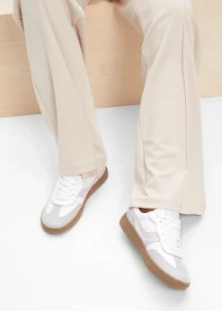 bonprix Sneaker^Sneaker im Retrolook weiß/puderflieder