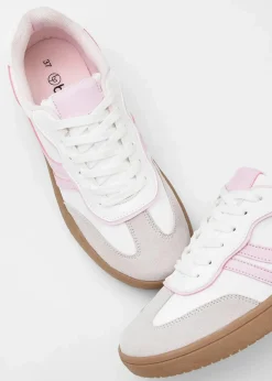 bonprix Sneaker^Sneaker im Retrolook weiß/puderflieder
