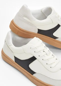 bonprix Sneaker^Sneaker im Retrolook wollweiß/schwarz