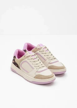 bonprix Sneaker^Sneaker mit Animal-Details beige leo/blütenpink
