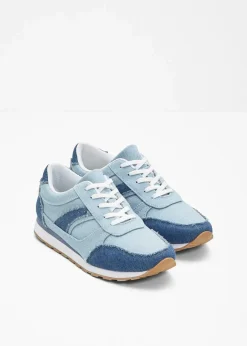 bonprix Sneaker|Sport- & Trekkingschuhe^Sneaker mit Mesh-Einsatz dunkelblau denim/hellblau denim