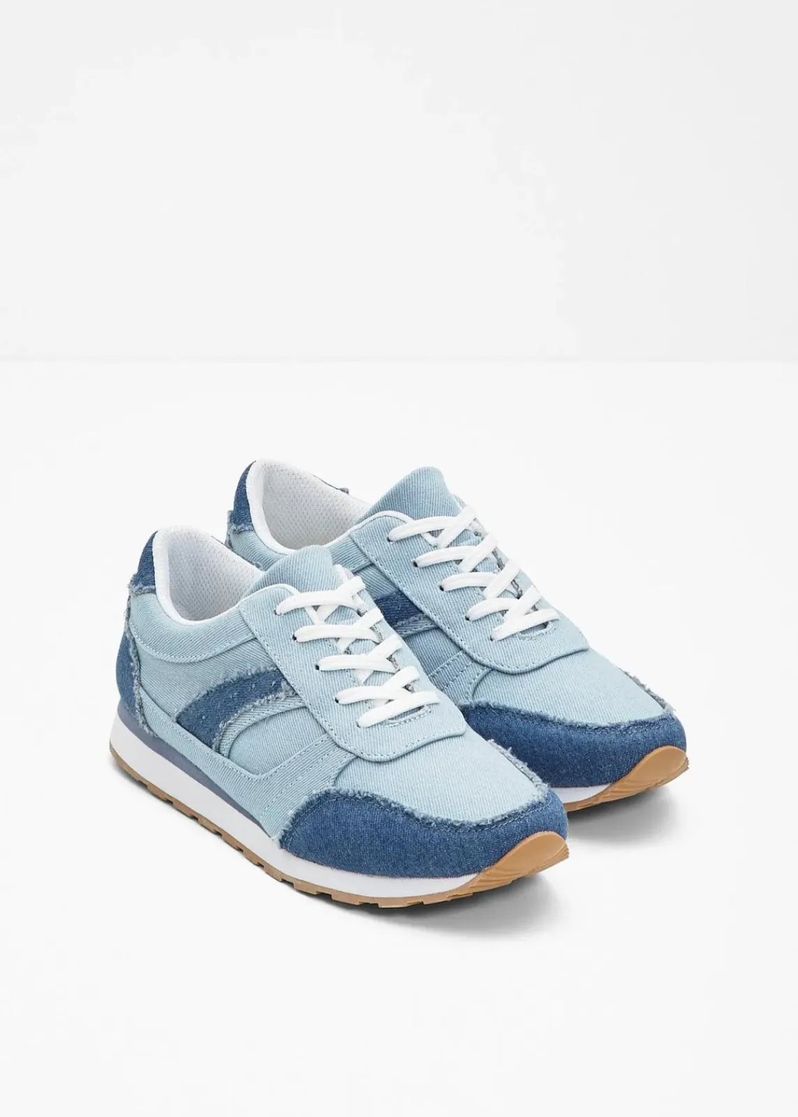 bonprix Sneaker|Sport- & Trekkingschuhe^Sneaker mit Mesh-Einsatz dunkelblau denim/hellblau denim