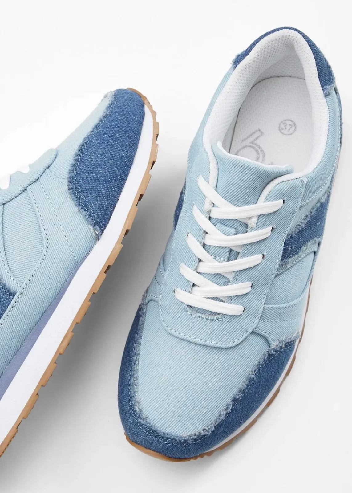 bonprix Sneaker|Sport- & Trekkingschuhe^Sneaker mit Mesh-Einsatz dunkelblau denim/hellblau denim