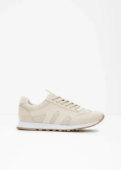 bonprix Sneaker^Sneaker mit Mesh-Einsatz natur